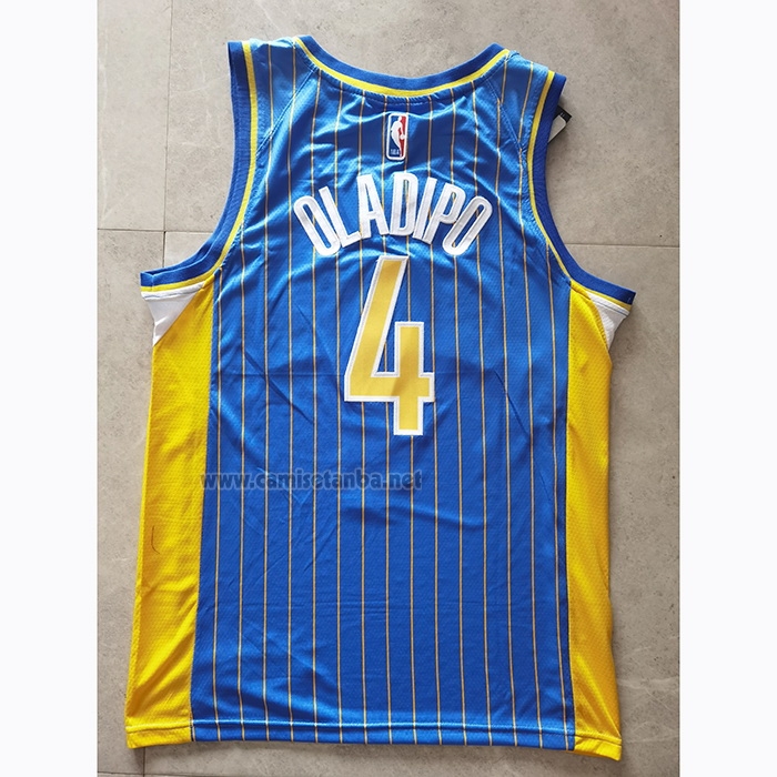Camiseta Indiana Pacers Victor Oladipo #4 Ciudad 2020-21 Azul